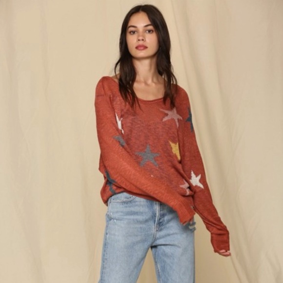 Mew - •Star Struck•star knit sweater/pullover Copper - Picture 4 of 9